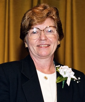 A formal portrait photograph of Mary L. Stout.